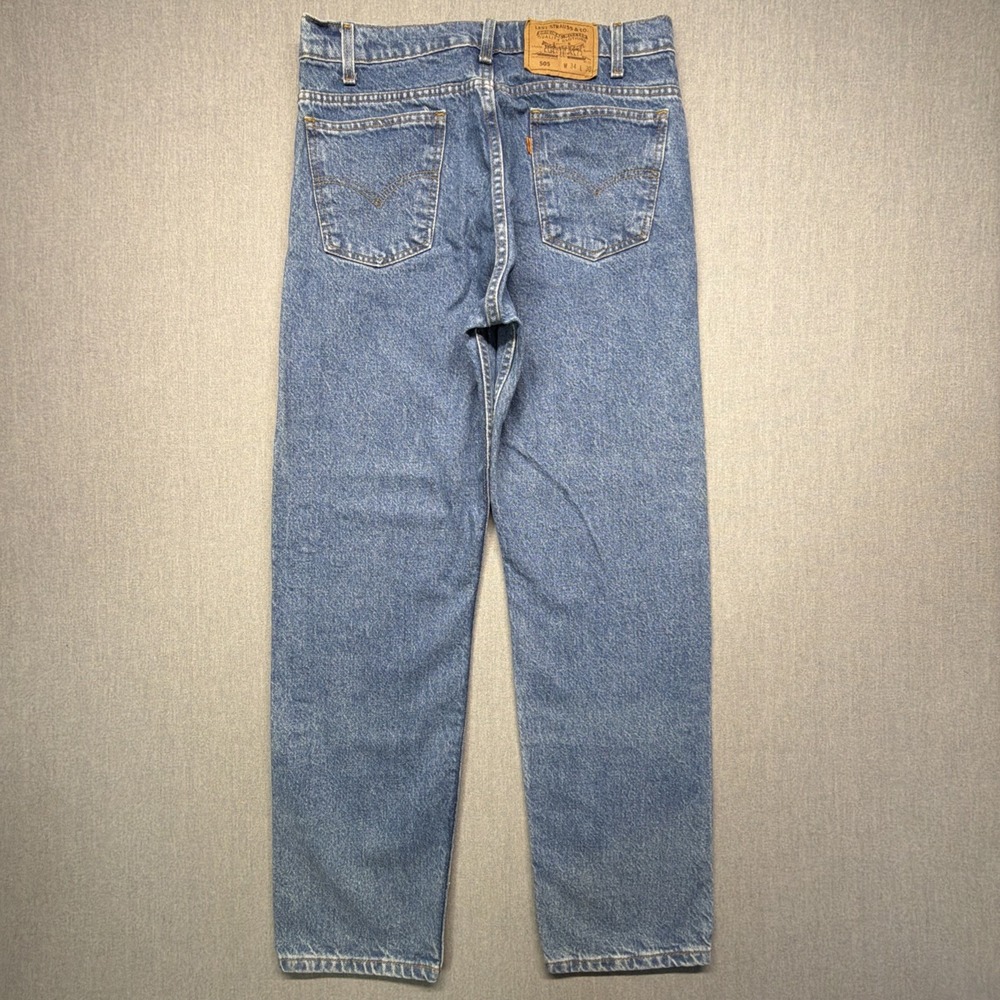 Vintage Levis 505 Orange Tab Jeans Mens 34x30 (Fits 31x29) Straight 90s